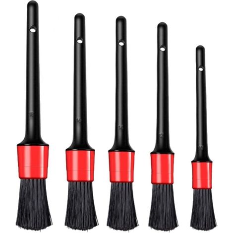 Cleaning Brush, 5 Pcs Car Cleaning Brush Set, Cleaning Brush Set, Cleaning Brush for Car, Motorcycle, Rims, Dashboard, Interior, Exterior, Air Vents MUMU (1/4)