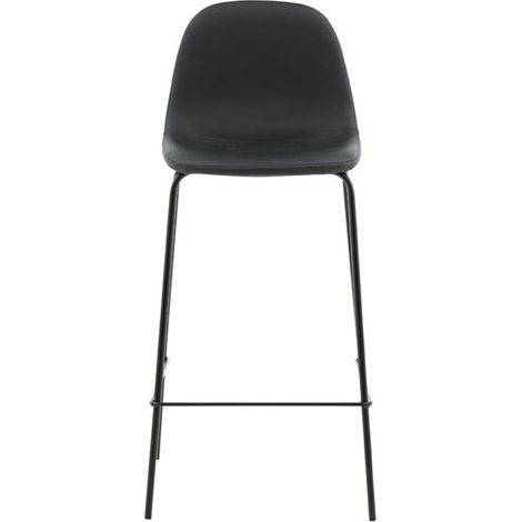 Polar Tabouret de bar PU similicuir, noir. (1/5)