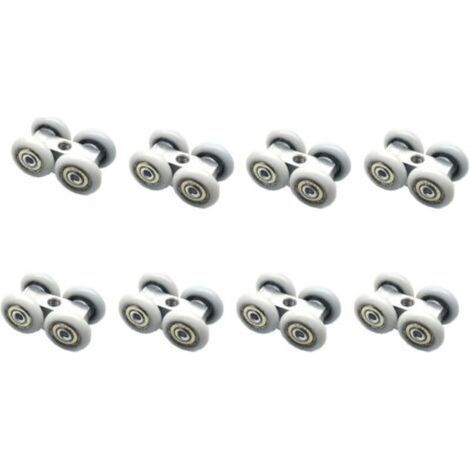 CSPARKV 8 Pièces Roulettes Pour Portes Coulissantes, Roulettes Pour Portes Coulissantes, Porte coulissante à roulement à billes, Adaptées aux Balcons, Cuisines, Salles à Manger (1/5)