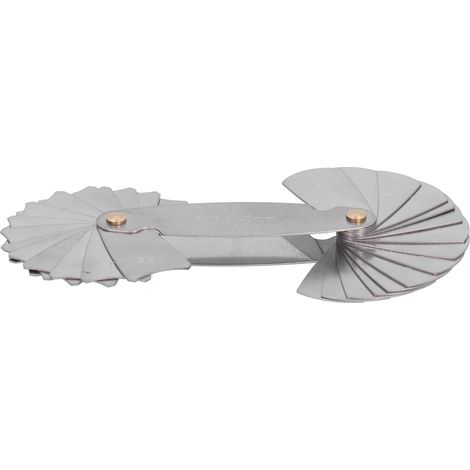 Gewindelehre metrisch/imperial Edelstahl Industrieschrauben Steigungsmesswerkzeuge R15,5–25 mm (1/5)