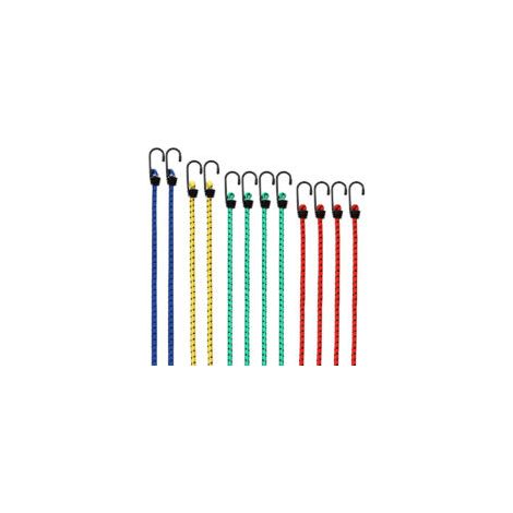 12x Cuerdas elásticas de goma para alargar maletas, 95 cm x 8 mm Ø - Crezuo