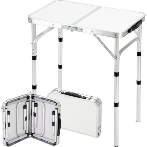 Table de Camping Pliante Portable, Plateau 60×40 cm, Aluminium (1/5)