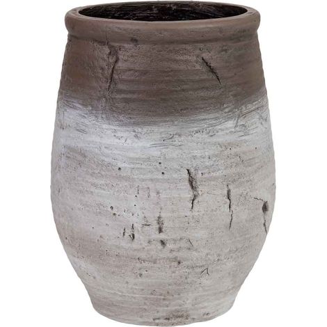 Macetero de fibra de vidrio blanco 37,5x37,5x50,5cm