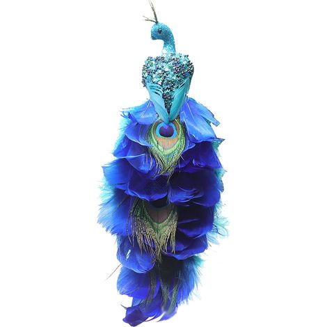 Simulated glittery peacock Christmas decorations for Christmas tree, home, party, wedding (1 piece) (1/5)