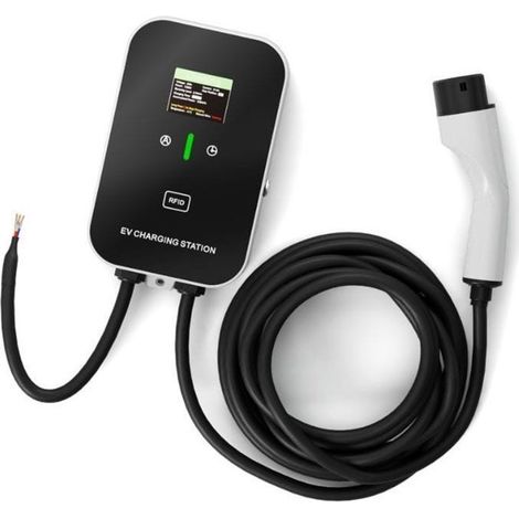 Estación de carga para vehículos eléctricos 32A/22KW/5M sin cabezal de enchufe(Trifásico) - Cargador EV Tipo 2 (1/5)