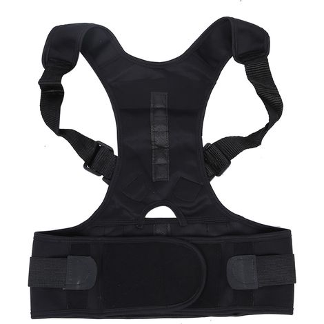 Lombostat magnétique adulte noir – Ceinture correctrice posture dos, soutien colonne vertébrale, anti-voûte (1/5)