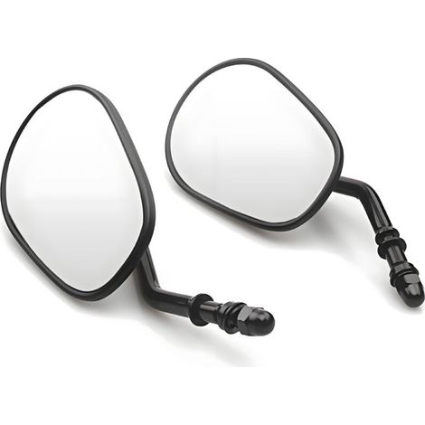 Espejo de motocicleta, espejo Harley de alta gama, espejo Harley de metal completo, espejo negro