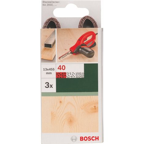 Bande abrasive pour Ponceuse Powerfile Grain 40 13 x 455 mm Bois 3 pièces (1/3)