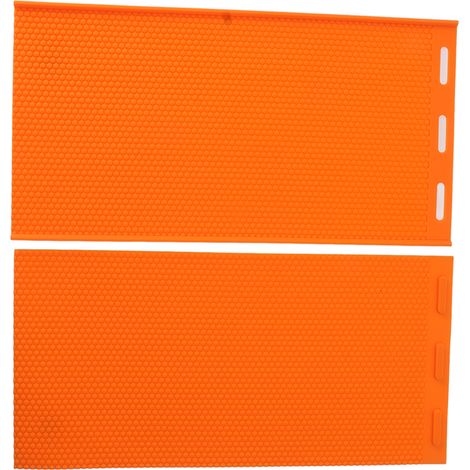 Moule à cire d'abeille en silicone orange (2 feuilles de 5,4 mm) - Presse à cire gaufrée - Fournitures apicoles (1/5)