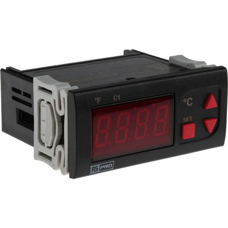 Contrôleur de température Marche/Arrêt, 230 V c.a., 1 sortie sorties Relais, 1 entrée entrées CTN, 77 x 35mm ( Prix pour 1 ) (1/3)