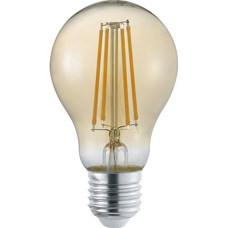 Lampadina Led E27 6W con Filamento Dimmer Ambra Goccia GD Trio (1/2)