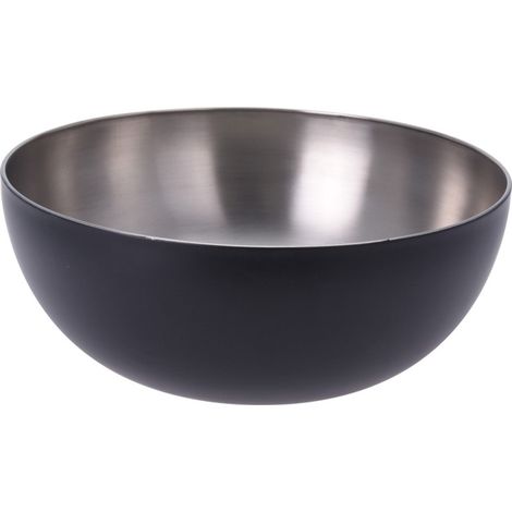 Bol Préparation Mélangeur Inox Noir Cul de Poule - Diamètre 24cm