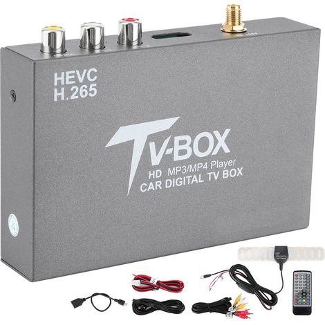 GARRYFIZH Récepteur de boîtier de télévision numérique pour voiture, standard H.265, 6M/7M/8M, largeur de bande de canal, système vidéo PAL/NTSC (1/5)