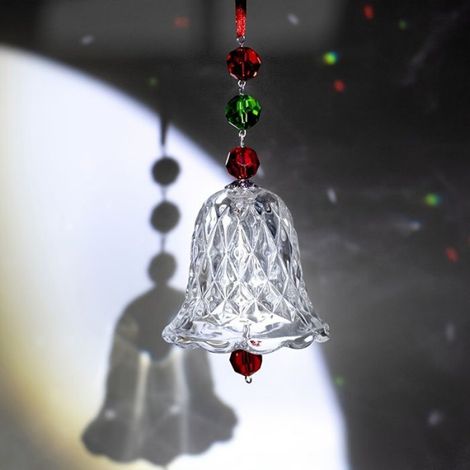 Carillon Éolien - Cristal Rouge - Pendentif Cloche Décoration Fenêtre - Unité (1/5)