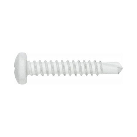 (3,5X9,5) TORNILLO AUTOTALADRANTE DE CABEZA ALOMADA Y HUELLA PH PINTADO BLANCO. HUELLA PH(100U) - INDEX
