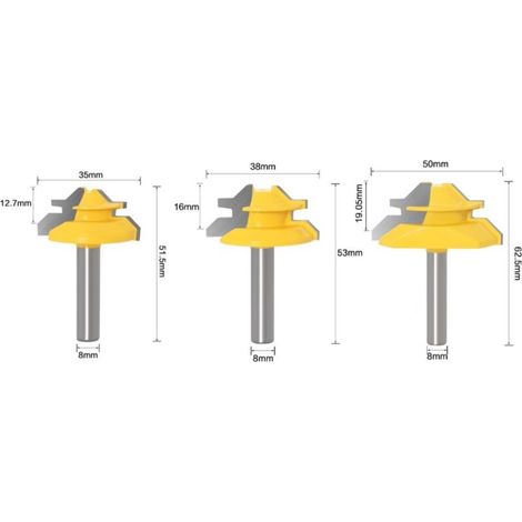 frese per scanalature a 45 gradi (gambo da 8 mm) - Utensile per fresatrice con bloccaggio a mitra (1/3)