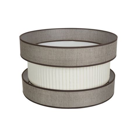 paralume a sospensione/appoggio soggiorno home e27 marrone-beige 40dx40dx24h