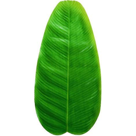 1 set de table Hawaii résistant à la chaleur, motif feuille de bananier, antidérapant et imperméable, pour la maison, la cuisine et le restaurant (vert)-58.00X28.50X0.10CM-Green (1/3)