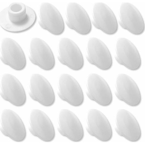 20x Cache vis M8 Blanc 6 pans Creux clé Allen CHC Hexagonal Bouchon Capuchon Protection Meuble (1/4)