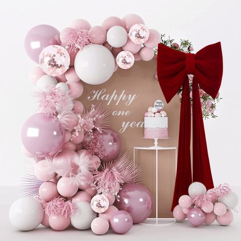 Bow - 50 X 38 Cm - Polyester - Pour Décoration Murale Mariage Fête Bébé Noël - 1 Pièce (1/5)