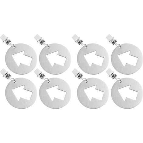 8 Pezzi Pendente in Tessuto Molletta per Tovagliolo da Cucina Supporto di Contenimento Pesi per Coperture da Tavolo Pesi per Clip di Gonna da Tavolo Acciaio (1/5)