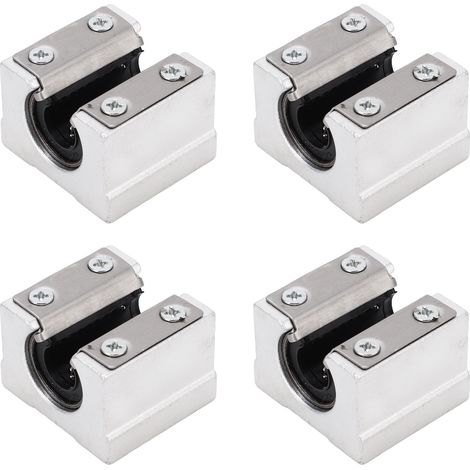 Satz mit 4 Aluminium-Gleitblöcken SBR10UU mit Kugellager für Linearbewegung, Kugellager für CNC-Werkzeugmaschinen (1/5)