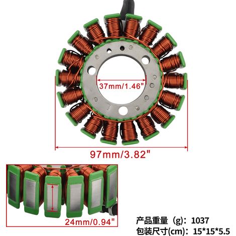 La bobine du stator convient aux modèles YP400 (2004-2015) et YP250 (2004-2007). (5RU-81410-00) (1/4)