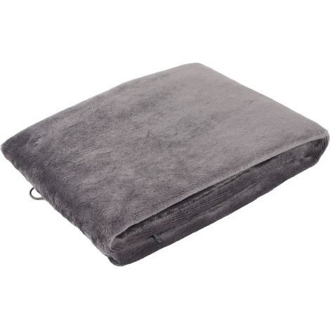 Châle chauffant électrique doux et anti-peluches, 3 niveaux de chauffe, couverture chauffante USB avec minuterie, gris (1/5)