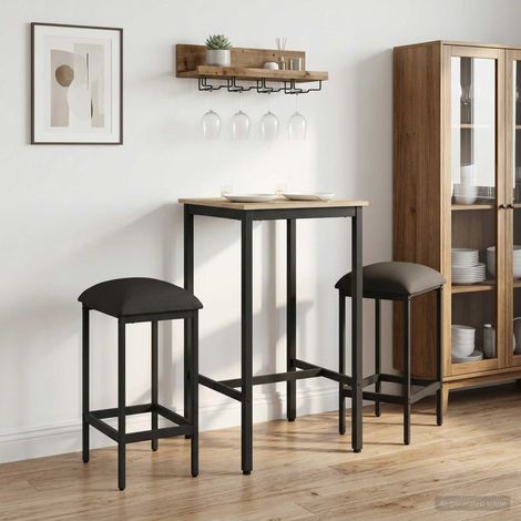 vidaXL Bar Stool 2 pcs Dark Grey 40 x 32 x 64 cm Engineered Wood (1/5)