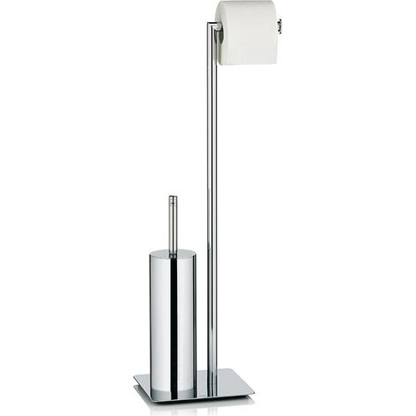 Set Dérouleur Papier WC + Brosse WC en Inox Style (1/5)