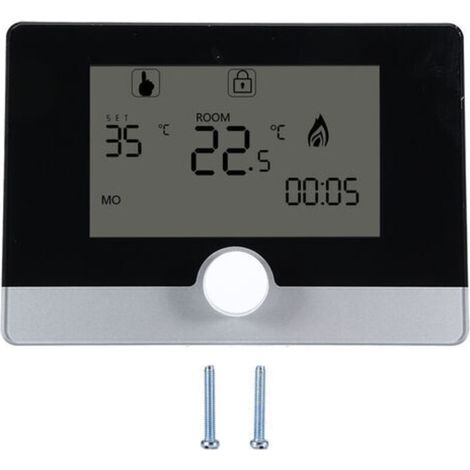 Thermostat programmable pour système de chauffage mural, blanc (1/5)