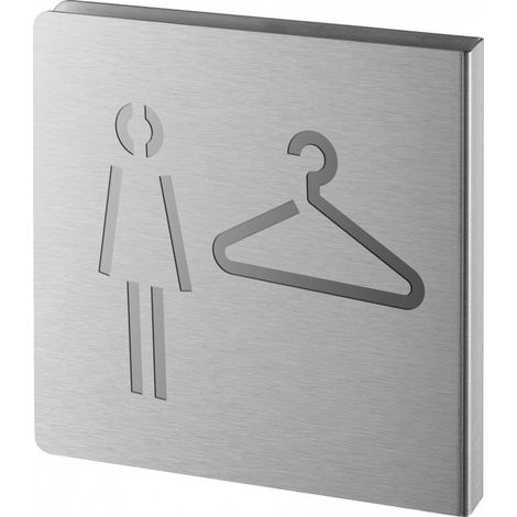 Targa segnaletica <>, acciaio inox spazzolato, 120 x 120 mm – THIRARD