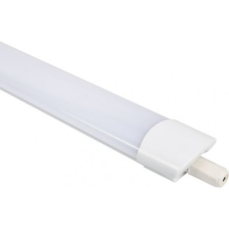 Réglette LED étanche 120 cm 36W – IP65 pour chantiers humides – 4000K blanc neutre – Flux lumineux 4000 lm – Connecteur rapide sans outil – Crealys