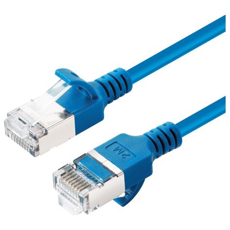 Cavo di rete LAN RJ45 Cat6a U/FTP sottile blu 3 m (1/3)