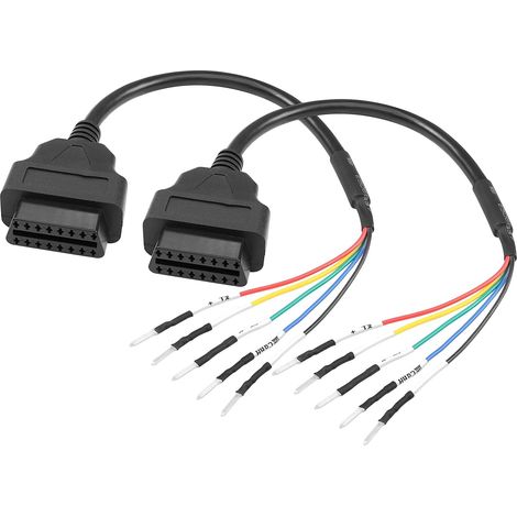 OBD2 16 Pin Female Connector 1FT OBD2 to 5Pin Jumper Tester Cable Universal Pigtail DIY Mobley Adapter for Motorcycle Car Truck