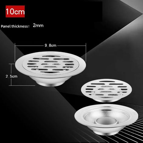 (10cm single)Stainless steel Floor Drains Shower Anti-odor Drainer Bathtub Ground Leakage Hair Catcher Kitchen Bathroom Hardware Accessories