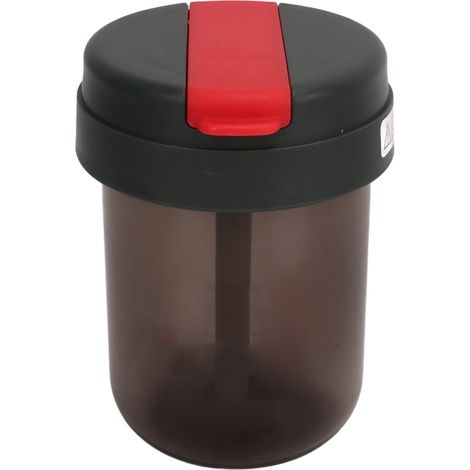 Gobelet portable 300ml avec paille, bouteille pour eau et thé, idéal pour travail et sport, noir (1/5)