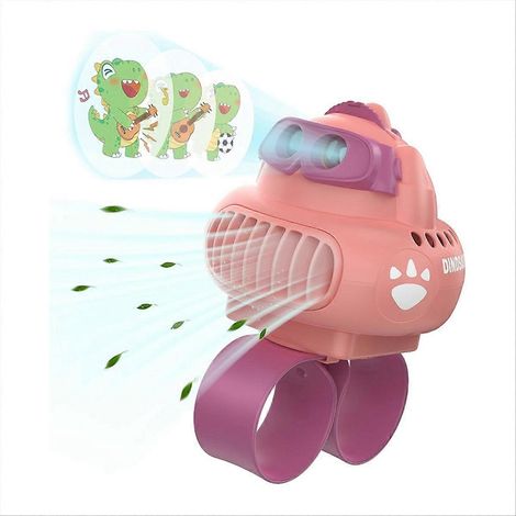 Mini ventilateur portable avec dragonne, projecteur dynamique personnel, rose (1/5)