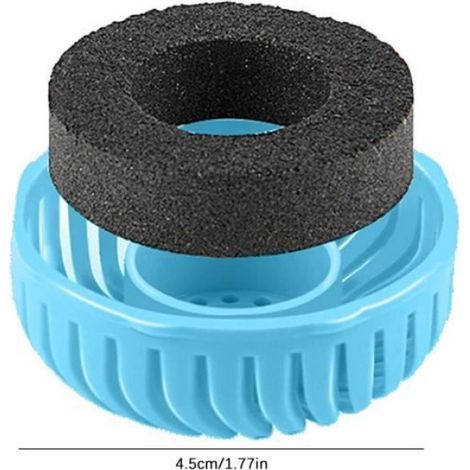 Filtre Charbon Actif - Pour Bouteille Eau Portable Animal - 4,5 x 4,5 cm - Bleu - 2 Pièces (1/4)