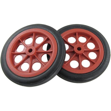 2 Pcs remplaçable Roues chariot à provisions 4.4" Rouge Noir (1/3)