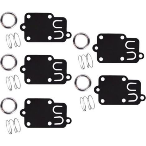 Kit de joint de diaphragme de carburateur en 5 pièces pour moteurs Briggs & Stratton de 2 à 5 CV : 270026, 272538, 272538S, 272637, 4157, 4168, 5021, 5021K, 690766, 221377 et capuchons de ressort. (1/4)