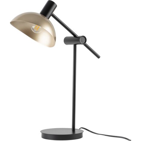Lampe bureau minimaliste noir-or Artis E14 40W Sigma (1/5)