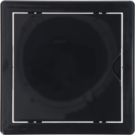Couvercle de registre carré encastrable en gris anthracite en ABS avec mécanisme d'ouverture push-pull adapté pour placoplâtre 1