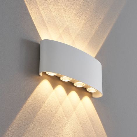 Weiße Multifokus LED Wandleuchte IP54 -Prisma (1/5)