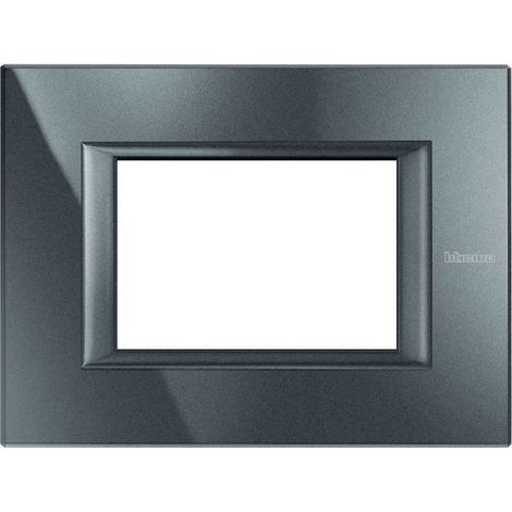 Bticino axolute placca 3 posti colore monochrome antracite ha4803hs