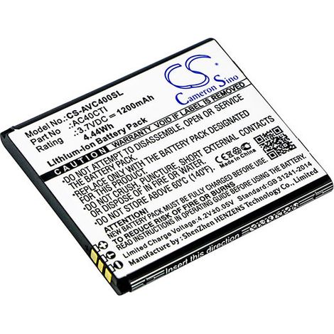 NX - Batterie téléphone, smartphone, GSM pour Archos 40C Titanium 3.7V 1200mAh - AC40CTI (1/2)