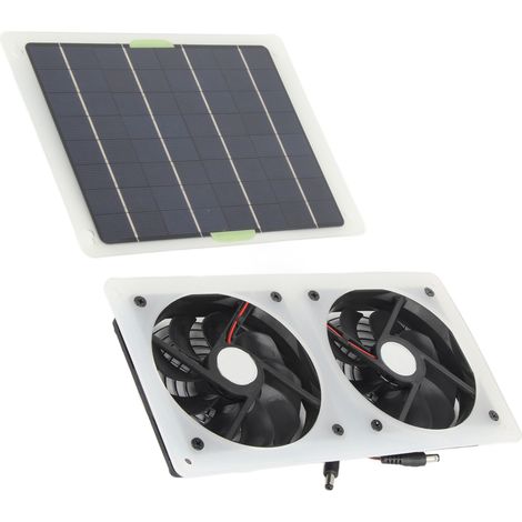 Kit de ventilateur solaire portable étanche 100 W 12 V à double extraction pour serre ou maison.