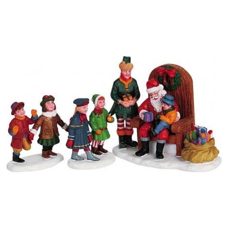 Visita a Babbo Natale set 3 pz-Visiting Santa Set of 3 62276 LEMAX