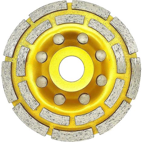 4,5-Zoll-Schleifscheibe, zweireihiger Schleiftopf, Diamantpolierscheibe für Beton, Marmor und Steine