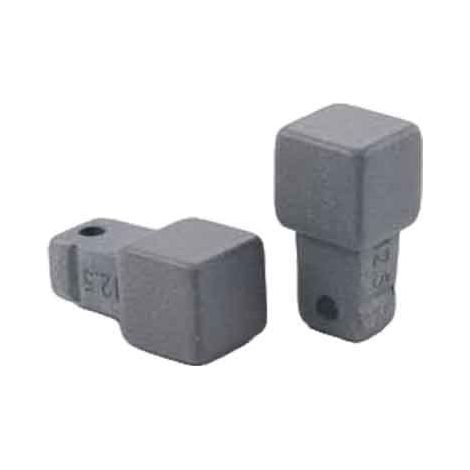 TERMINALE PER PROFILI JOLLY QUADRO EFFETTO PIETRA H 10 mm, Col. Fumo di londra - Confezione 2 pezzi